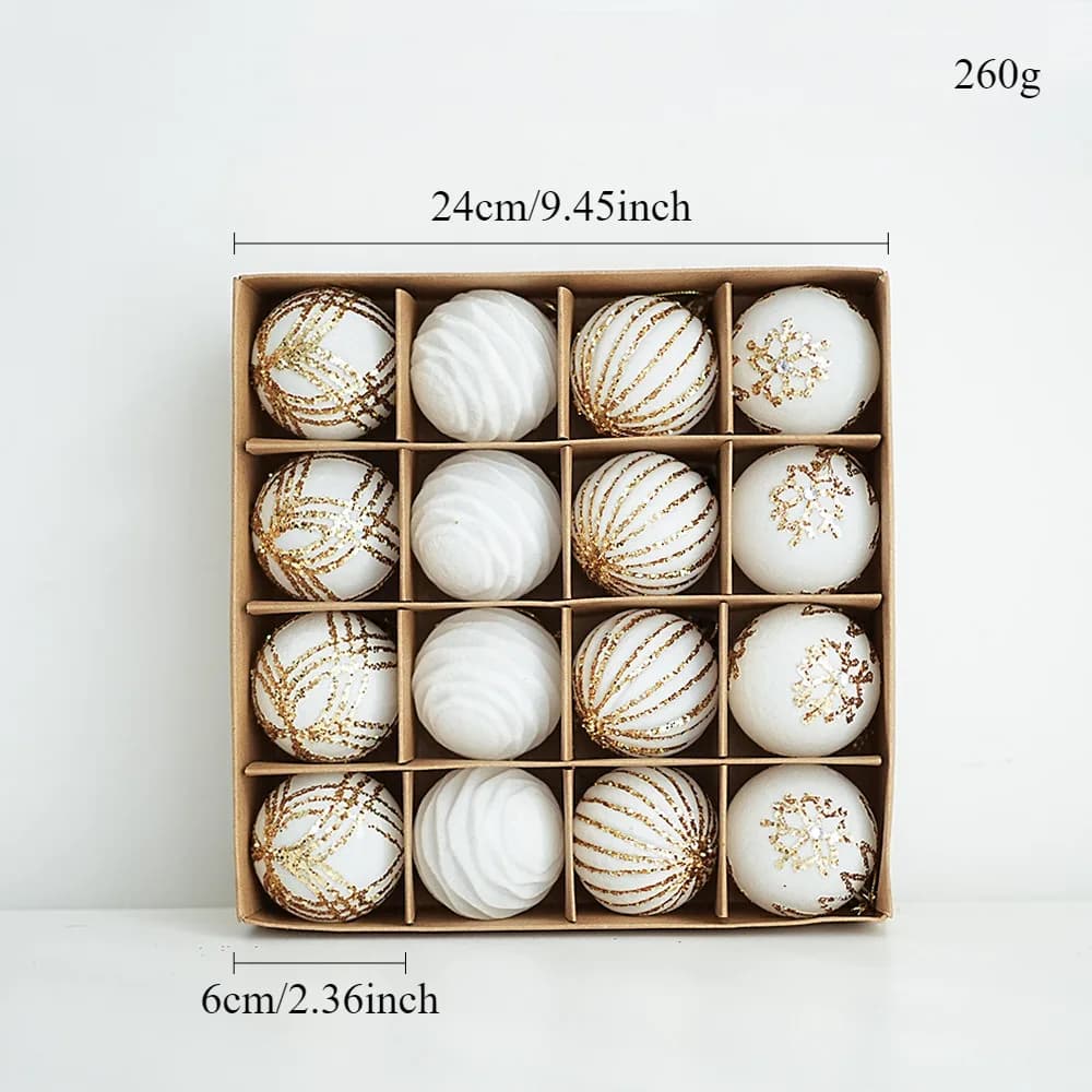 12/16pcs 6cm Wine Red Christmas Ball Ornaments Flocking Christmas Tree Party Decoration New Year Christmas Spheres Pendant Balls